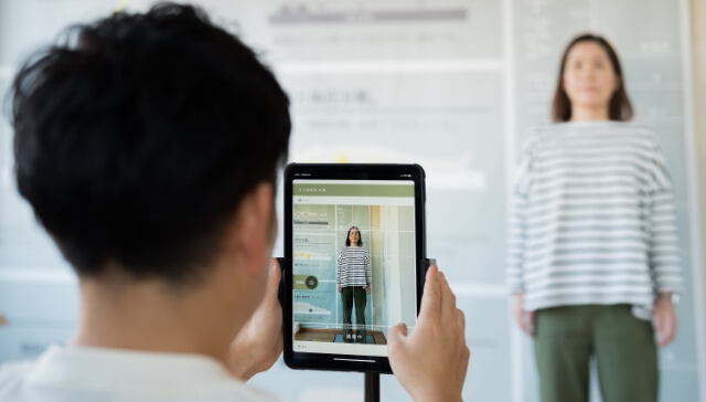 当店では、西川の寝具測定システムを採用しています。